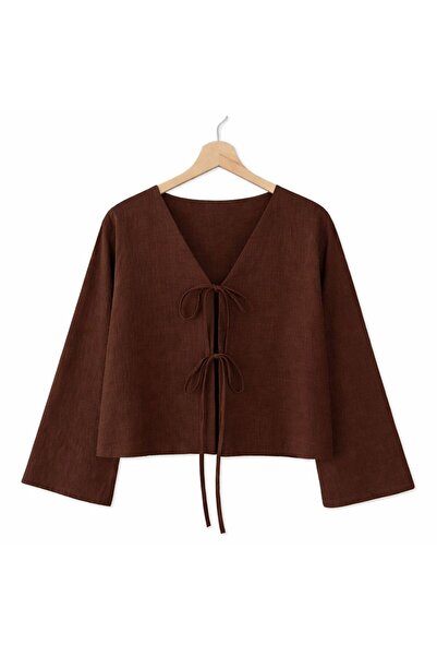 CNG MODA Πουκάμισο κιμονό με δέσιμο μπροστά και 2 κορδόνια