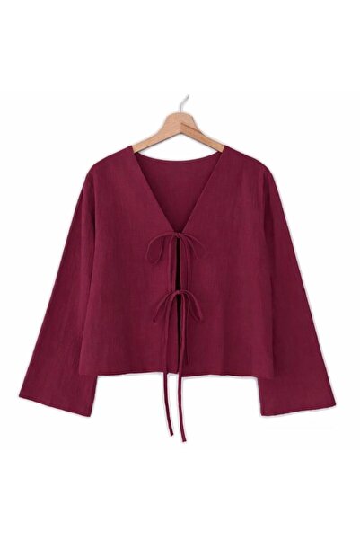 CNG MODA Πουκάμισο κιμονό με δέσιμο μπροστά και 2 κορδόνια