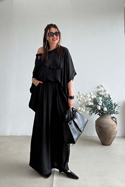 ELVAN TOLON Μαύρο Ασύμμετρο Σετ Τριλ