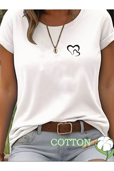 H&GHAMLEGİYİM Μπλουζάκι με στάμπα. Κοντομάνικο καλοκαιρινό & ανοιξιάτικο casu...