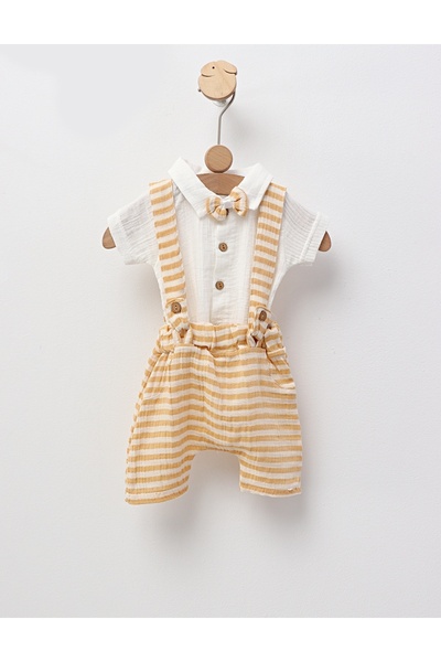 MiniKids Καλοκαιρινό σετ, Έιντριαν, κρεμ μοτίβο