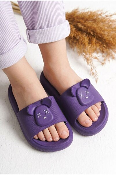 Sentyrax Παντόφλες παραλίας για κορίτσια/αγόρια, λιλά, αντιολισθητική σόλα, μ...