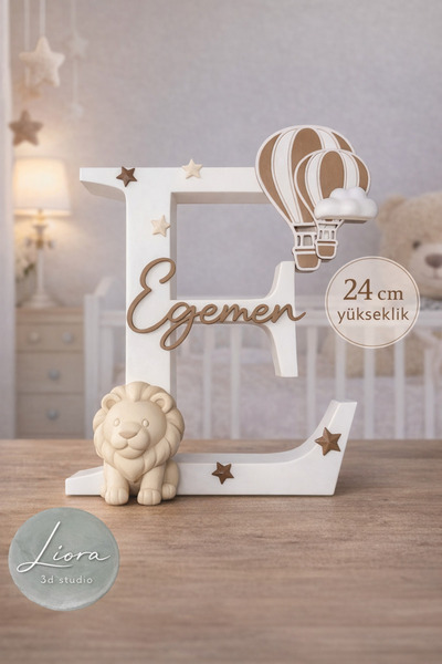 Liora3dStudio Bebek Hediyelik Kişiye Özel İsimli Harf Standı /Masa Standı / K...