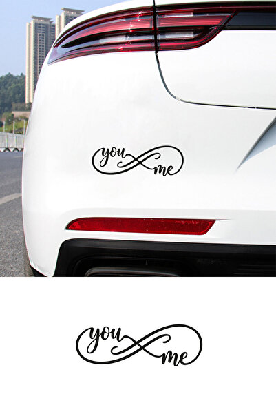 New Jargon ملصق سيارة مكتوب عليه You & Me - ملصق سيارة بعلامة اللانهاية مقاس ...