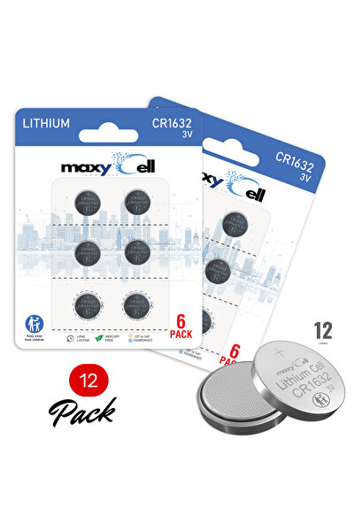 Maxycell 12 adet 1632 CR1632 DL1632 3V Lityum Para Pilleri
