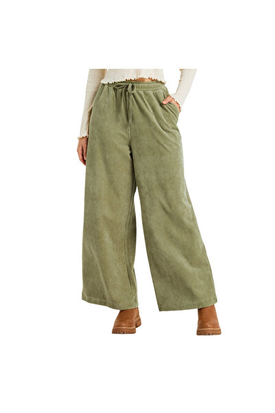 Roxy LEKEITIO CORD W ΠΑΝΤΕΛΟΝΙ ΠΡΑΣΙΝΟ ΛΑΔΙΟ Μ