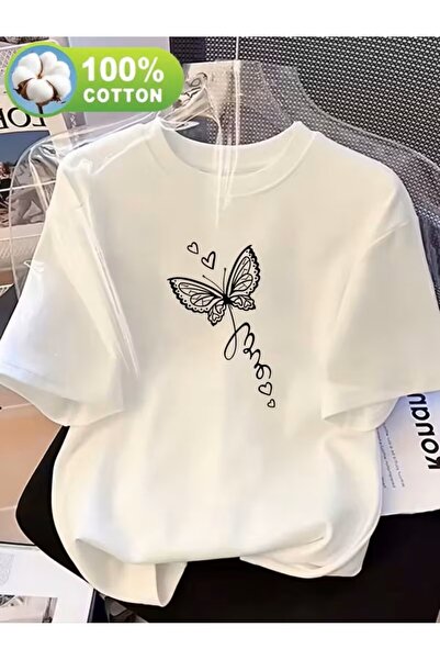 yombaa Μπλουζάκι με στάμπα. Κοντομάνικο καλοκαιρινό & ανοιξιάτικο casual τοπ,...