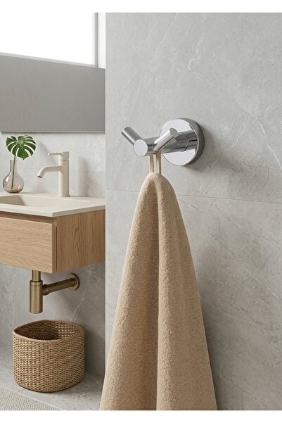 ANZA HOME Krom V Çatal Bornozluk Askısı