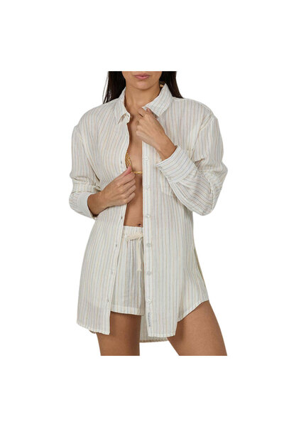 Salty Crew PALAPA Τουνίκ/Μπλούζα Γυναικεία Λευκό-Χρυσό S