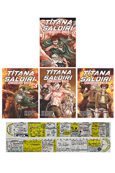 Komik Şeyler Titana Saldırı Çöküşten Önce 2-3-4-5. Ciltler Manga Seti + Özel ...