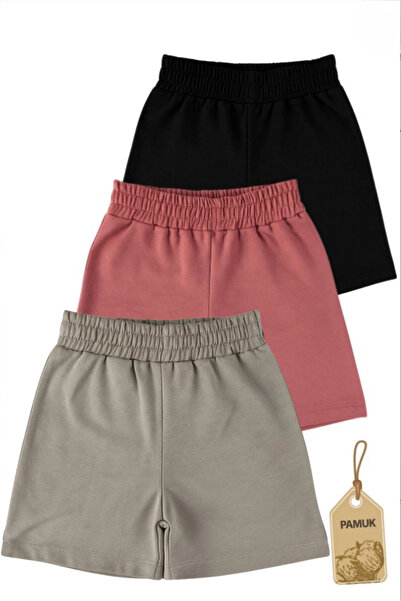 MK Mukko Kids Παιδικό πλεκτό σορτς |   ΣΕΤ 3 ΤΕΜΑΧΙΩΝ, 2-5 ετών, Μαύρο, Μπεζ,...