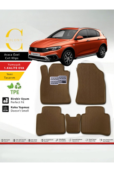COLONY Fiat Egea Cross Hücreli Premium 1.Kalite Eva Paspas Seti Paspas Takımı...