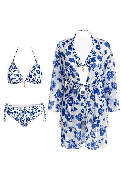 SAILOR moda Σετ μπικίνι Καφτάν Παρεολου Τριγωνικό Βραζιλιάνικο Κομμένο