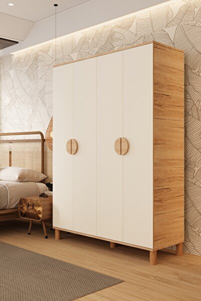 Metalia GM 1004 4 KAPAKLI AYAKLI BOHEM GARDIROP