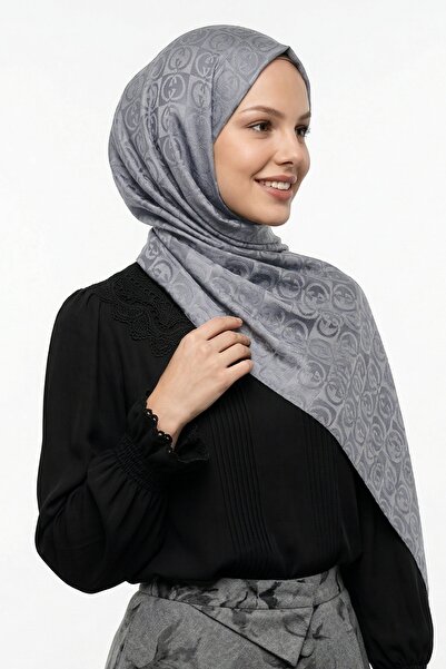 InStyle Βαμβακερό σάλι ζακάρ σε γκρι σχέδιο G