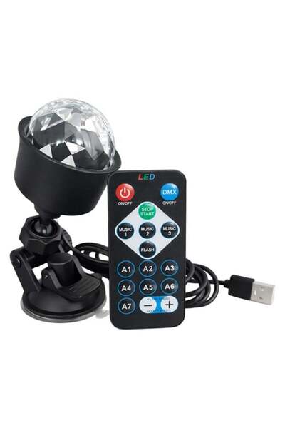 Powermaster PM-37731 RGB LED Hareketli Disko Topu Ve Sahne Aydınlatma Lambası...