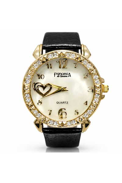 Francesca di Geneva Γυναικείο ρολόι, μοντέλο καρδιάς, χρυσό.
