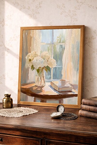 Tuba Decor Едноделна картина с дървена рамка от винтидж серия