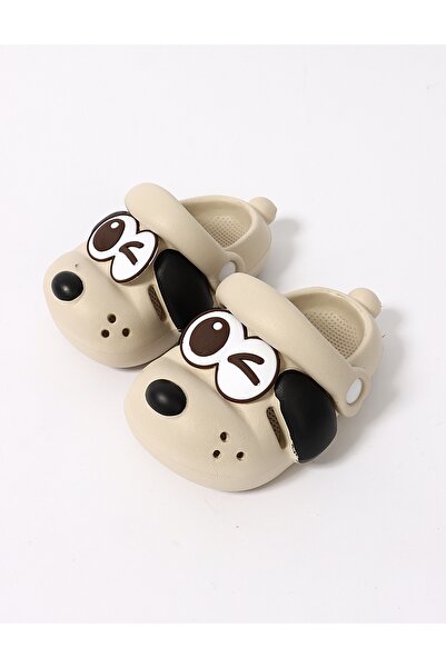 MiniKids Χέι Πάπιου, μπεζ αφρώδεις παντόφλες
