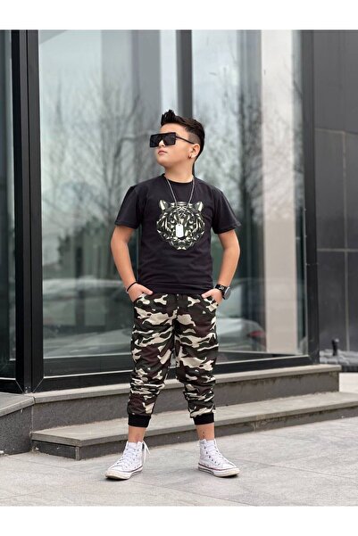 BERFONZO KIDS Σετ με λεπτομέρειες καμουφλάζ για αγόρια