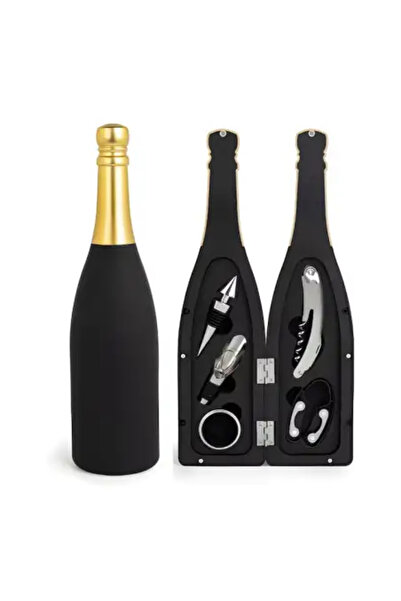 OEM Set cadou pentru vin cu 5 accesorii în formă de sticlă