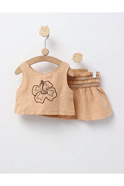 MiniKids Σετ κροπ τοπ Μπέλα, μοντέλο μπεζ