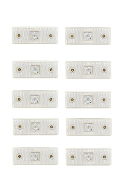 ERK 10 τεμάχια Φωτιστικό πλευρικό με 4 LED για φορτηγό SMD 12V-24V ALBA