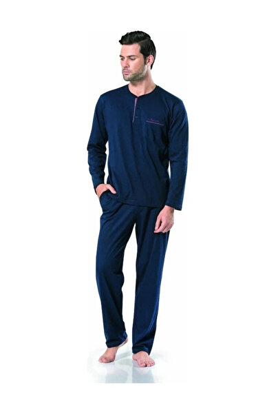 Pierre Cardin 100% Cotton Luxury Men's Long Sleeve Pajama Set in Box