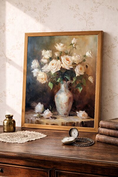 Tuba Decor Επιτραπέζια ζωγραφική σε ξύλινο πλαίσιο ενιαίου τεμαχίου, vintage ...