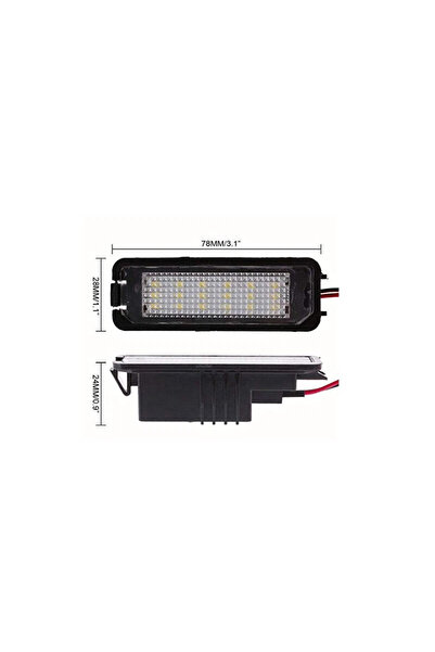 OEM VW GOLF 5/6/7 3D0943021A Canbus için 2 Parçalı Arka LED Plaka Lambası Mon...