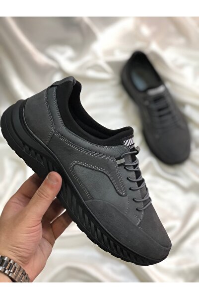 Hg Ayakkabı Kante Gray Genuine Nubuck Daily Sports Shoes