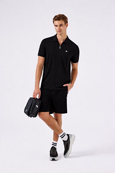 Ellesse M-6SM5048-BK Ανδρικό μπλουζάκι πόλο με λαιμόκοψη σε μαύρο χρώμα