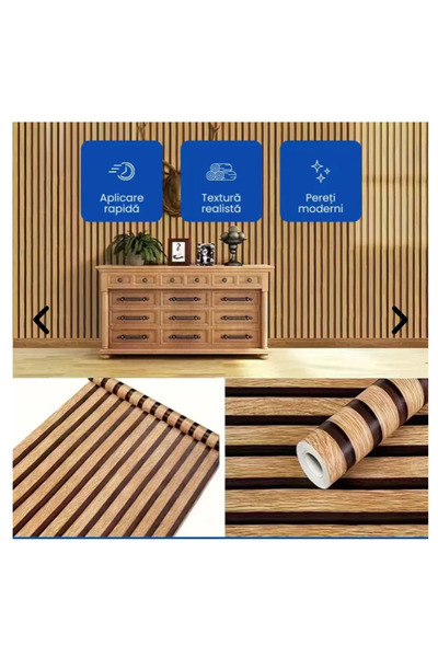 OriundeSales Αυτοκόλλητο με σχέδιο ξύλου 300 x 45 εκ. για διακόσμηση