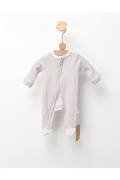 MiniKids Premium ολόσωμη φόρμα, με μποτάκια Liniute, μπεζ