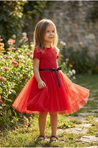 COOLMINIES Καλοκαιρινό φόρεμα για κοριτσάκια με μοτίβο καρδιάς και φούστα τού...