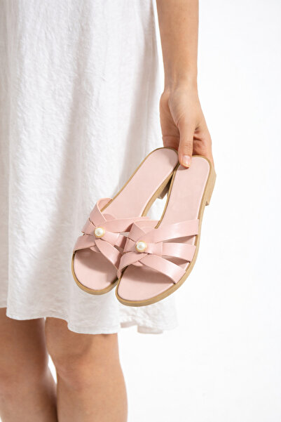 FootFrenzy Mia Women's Cross-Strap Slippers – Casual Stylish Flat Sole Summer...