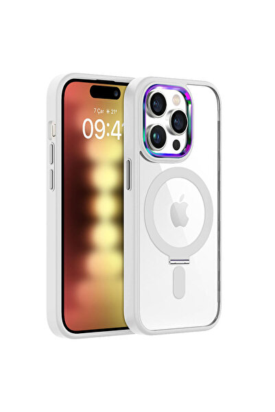 Buff iPhone 15 Pro BumperMag Kılıf - Beyaz