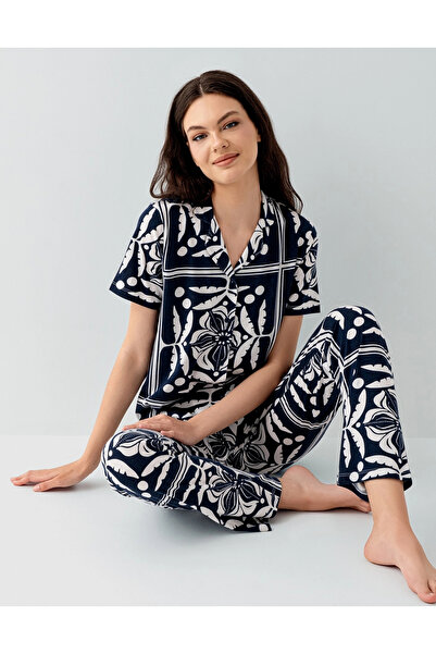 Arnetta Γυναικείο Σετ Πυτζάμες Μαύρο Πουκάμισο