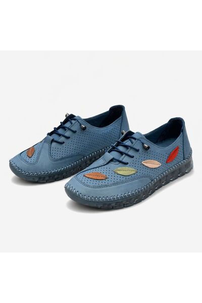 PATRON SHOES جلد أصلي حذاء بنعل طبي أحذية نسائية مريحة للاستخدام اليومي