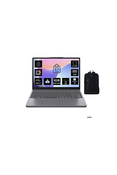 LENOVO Ideapad Slim 3 AMD Ryzen 7 7735HS 16GB 1TB SSD W11P 15.3" Taşınabilir ...