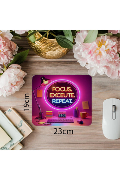 Empressco Mousepad țintă zilnică Focus Execute Motive Design 19x23 cm 2 mm dr...