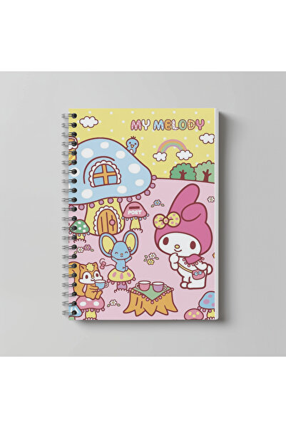 nihonwosekai Sanrio Kuromi Cinnamoroll Melody Purin Anime Notebook A4 Size 60...