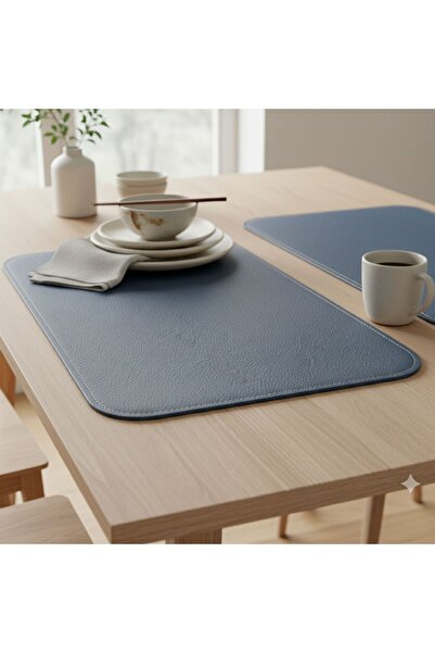 Grand Fine Art 2 τεμάχια δερμάτινο σκούρο μπλε με ραφές στις άκρες διπλής όψη...