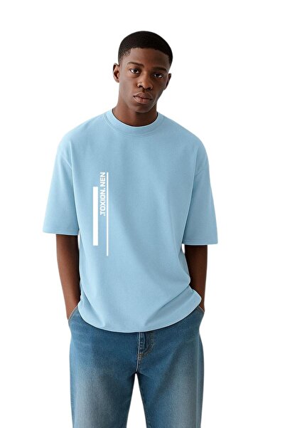 E-ROMA TOXION.NEN Τυπωμένο Μπλουζάκι Oversize Unisex 2PV1