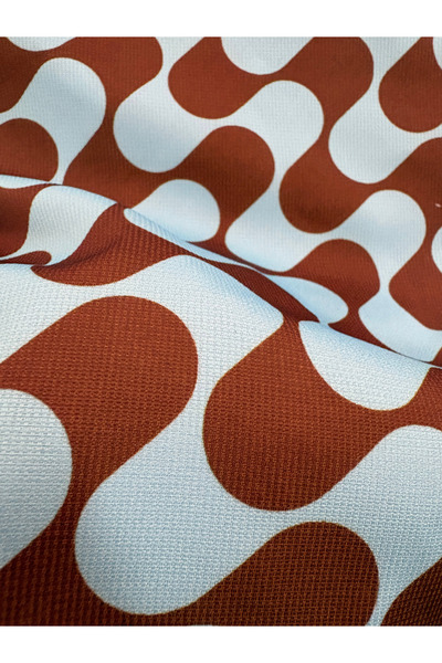 podyum baskı Μαξιμαλιστικό κυματιστό πολύχρωμο ύφασμα ταπετσαρίας 100x140 εκ....