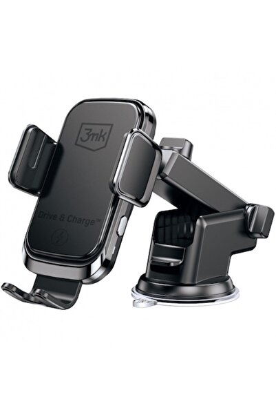 3MK Încărcător auto wireless, Drive&Charge, Încărcare rapidă, 15W, Negru