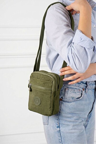 Çanta Sepetim Water Resistant Clinker Fabric Multi-Pocket Phone Holder Wallet...