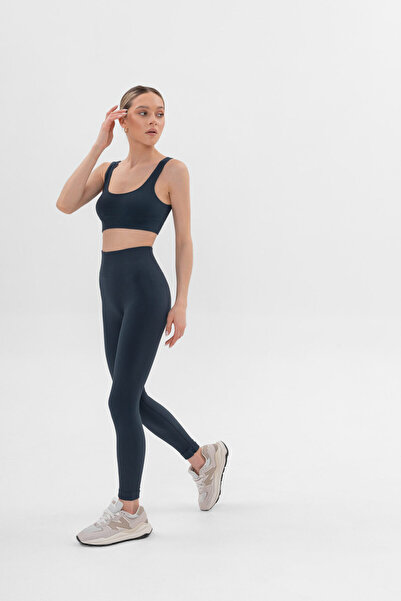 Made in Italy Dikişsiz Kadın Spor Takım Matching Set Yüksek Bel Tayt Üst Seamless Yoga Pilates