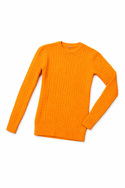 vinezza Turuncu Unisex Merserize Kazak
