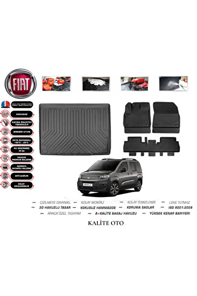 ko kaliteoto Fiat Doblo 2025 Model Koltuk Bagaj Arası Demir Var 4D Bagaj Havu...